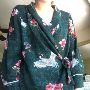 Wrap style tie up top